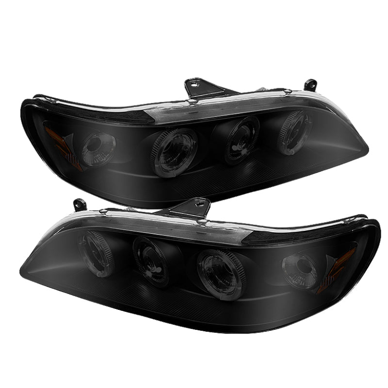 SPYDER 5010728 FITS: Honda Accord 98-02 1PC Projector Headlights LED Halo Amber Reflector Blk PRO-YD-HA98-AM-BK Headlights