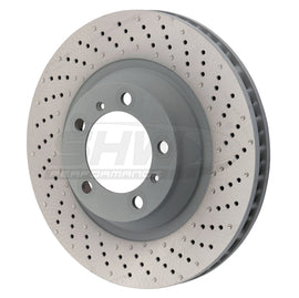 SHW Performance PFR39912 FITS:SHW 15-16 Porsche 911 Carrera 4 GTS w/o Ceramics Right Frt Drill-Dimp MB Brake Rotor (99135140401) Brake Rotors Drilled
