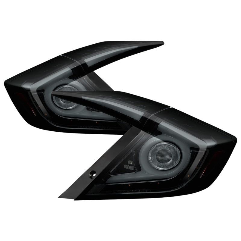 SPYDER 5086440 FITS: 16-18 Honda Civic 4 Door Light Bar LED Tail Lights Black Smoke (ALT-YD-HC164D-LB-BSM) Tail Lights