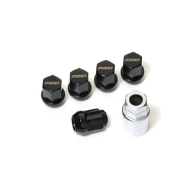 Rays W191415B FITS: 19 Hex Lock & Lug Nut Set M14 x 1.5 Black Lug Nuts