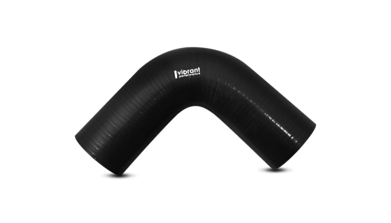 Vibrant 2919 FITS: 4 Ply Reinforced Silicone Elbow Connector 1.25in ID x 8in Leg 90 Deg Elbow (BLACK) Silicone Couplers & Hoses