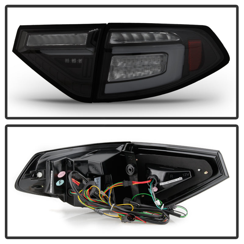 SPYDER 5086747 FITS: 08-14 Subara Impreza WRX Hatchback LED Tail Lights Seq Signal Blk Smoke ALT-YD-SI085D-SEQ-BSM Tail Lights