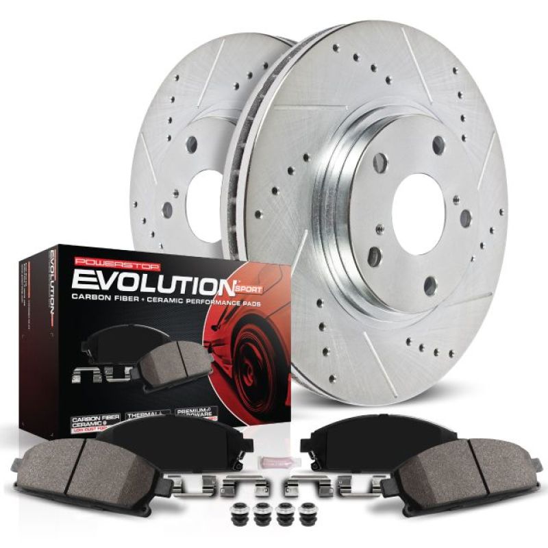 PowerStop K7084 FITS:Power Stop 17-18 Audi RS3 Rear Z23 Evolution Sport Brake Kit Brake Kits Performance D&S