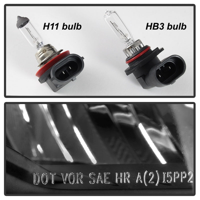SPYDER 9042447 FITS:xTune 14-15 Chevy Silverado 1500 (New Body) OEM Style Headlights w/Trim Blk (HD-JH-CS14-CC-BK) Headlights