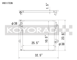 Koyo VH011703N FITS: Radiators FITS: -rad 03-09 Toyota 4Runner/Lexus GX470 4.7l Aluminum Radiator Off-Road Use Only Radiators