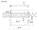 Koyo VH011703N FITS: Radiators FITS: -rad 03-09 Toyota 4Runner/Lexus GX470 4.7l Aluminum Radiator Off-Road Use Only Radiators