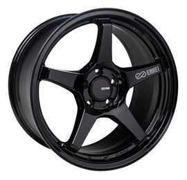 Enkei 521-885-8045BK FITS: TS-5 18x8.5 5x100 45mm Offset 72.6mm Bore Gloss Black Wheels Cast