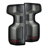 AlphaRex 620078 FITS: 19-24 Chevy Silverado 1500 / 20-24 2500HD/3500HD LUXX-Series LED Tail Lights Alpha Black Tail Lights
