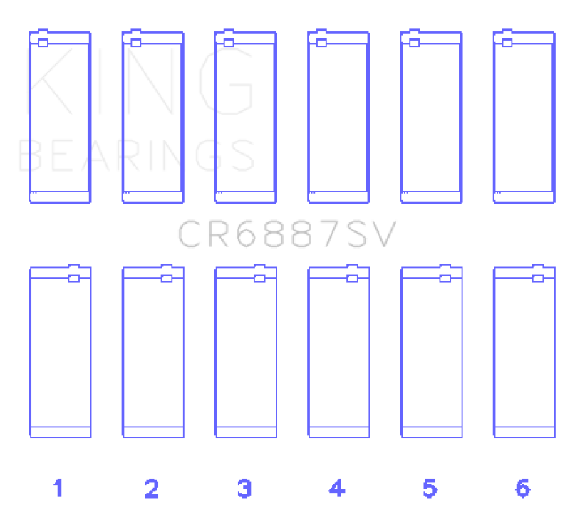 King Engine Bearings CR6887SV FITS: King BMW B58B30A Performance Rod Bearing Set Bearings