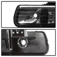 Load image into Gallery viewer, SPYDER 5064219 FITS:xTune Chevy Tahoe 00-06 Amber Crystal Headlights w/ Bumper Lights Black HD-JH-CSIL99-SET-AM-BK Headlights