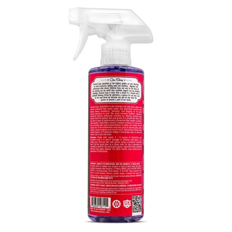 Chemical Guys CLD30116 FITS: HydroView Ceramic Glass Cleaner & Coating 16oz Window Cleaners