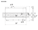 Koyo VH010934N FITS:rad 01-05 Lexus IS300 (w/ Manual Transmission) Racing Radiator Radiators