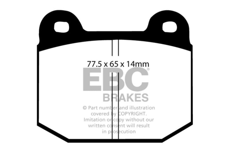 EBC DP4197/2R FITS: 08+ Lotus 2-Eleven 1.8 Supercharged Yellowstuff Front Brake Pads Brake Pads Performance