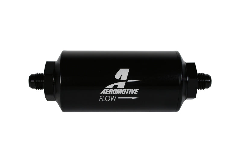 Aeromotive 12347 FITS: In-Line Filter (AN-6 Male) 10 Micron Fabric Element Bright Dip Black Finish Fuel Filters