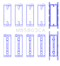 Load image into Gallery viewer, King Engine Bearings MB5803CA FITS: King BMW S65B40A Crankshaft Main Bearing Set ( set of 5 ) Bearings