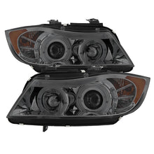 Load image into Gallery viewer, SPYDER 5009029 FITS: BMW E90 3-Series 06-08 (4 dr) Proj LED Halo Amber Reflctr Rplc Bulb Smke PRO-YD-BMWE9005-AM-S Headlights