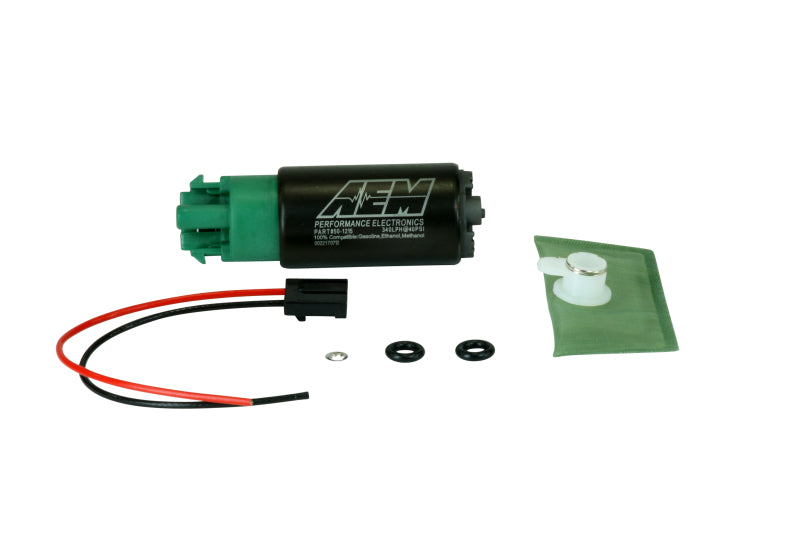AEM 50-1215 FITS: 340LPH 65mm Fuel Pump Kit w/ Mounting Hooks Ethanol Compatible Fuel Pumps