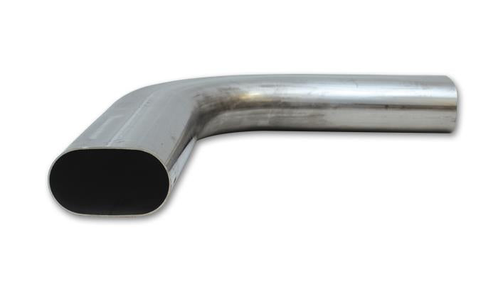 Vibrant 13194 FITS: 3.5in Oval (Nominal Size) T304 SS 90 deg Mandrel Bend 6in x 6in leg lengths Steel Tubing