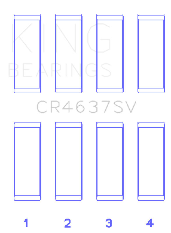 King Engine Bearings CR4637SV FITS:King Audi BYT/CDNC/CCZD/CPSA Connecting Rod Bearing Set Bearings