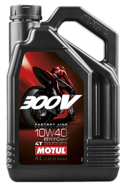 Motul 104121 FITS: 4L Synthetic-ester 300V Factory Line Road Racing 10W40 Motor Oils