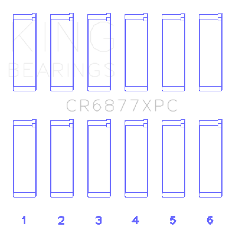 King Engine Bearings CR6877XPC FITS: -King BMW S54B32 3.2L Coated Performance Rod Bearing Set Bearings
