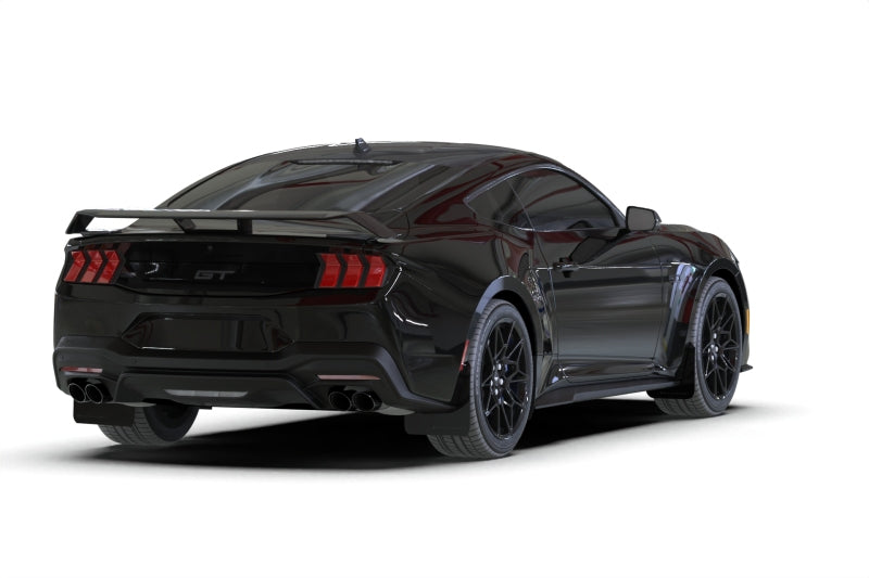 Rally Armor MF126-UR-BLK-MBK FITS: 2024+ Ford Mustang Black UR Mud Flap w/ Metallic Black Logo Mud Flaps