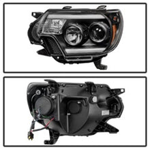 Load image into Gallery viewer, SPYDER 5081711 FITS: Toyota Tacoma 12-15 Projector Headlights Light Bar DRL Black PRO-YD-TT12-LBDRL-BK Headlights