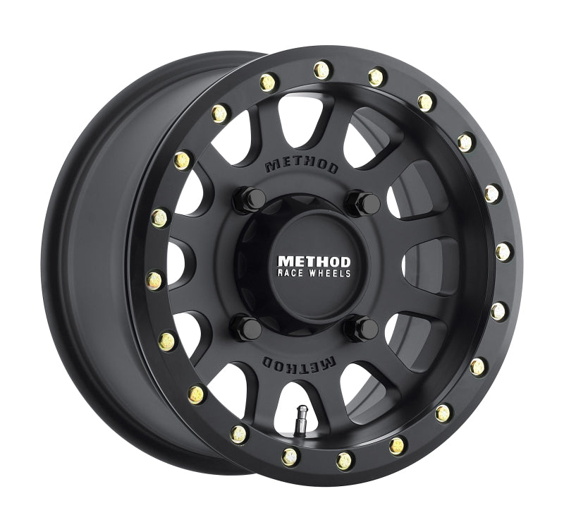 Method Wheels MR40147046543B FITS:Method MR401 UTV Beadlock 14x7 / 4+3/13mm Offset / 4x156 / 132mm CB Matte Black Wheel Wheels Cast