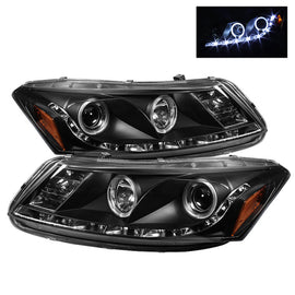 SPYDER 5010667 FITS: 08-12 Honda Accord No Crosstour 4Dr Proj Headlights- LED Halo DRL Blk PRO-YD-HA08-4D-HL-BK Headlights