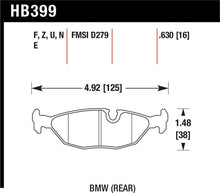 Load image into Gallery viewer, Hawk Performance HB399F.630 FITS: Hawk 84-4/91 BMW 325 (E30) HPS Street Rear Brake Pads Brake Pads Performance
