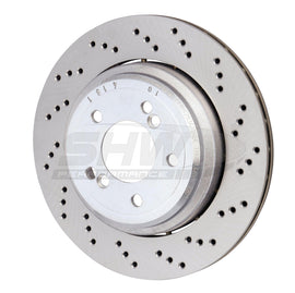 SHW Performance BRR42834 FITS:SHW 06-08 BMW Z4 3.2L Right Rear Cross-Drilled Lightweight Brake Rotor (34212282304) Brake Rotors Drilled