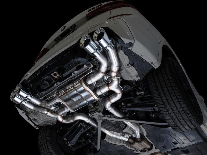AWE Tuning 3025-42301 FITS: 20-25 BMW X3 M/M Comp (F97) AWD SwitchPath Axle-back Exhaust Chrome Silver Tips Axle Back