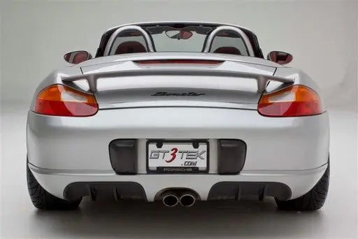 BetterBodies Motorsport polyurethane rear diffuser for Porsche Boxster 1997–2004, enhancing aerodynamics and sporty appearance.
