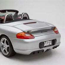 Load image into Gallery viewer, Porsche Boxster Spyder style side rockers made of polyurethane for 1997-2004 models, installed on a sleek sports car.