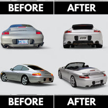 Load image into Gallery viewer, BetterBodies Motorsport Porsche 996.1 Carrera rear bumper diffuser in racing style, designed for 1999-2001 Porsche 996.1 Carrera.