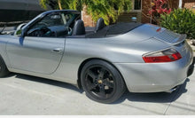 Load image into Gallery viewer, Porsche 996 Carrera Ducktail Spoiler by BetterBodies Motorsport, retro racing rear wing for 1999-2004 Porsche 996 Carrera.