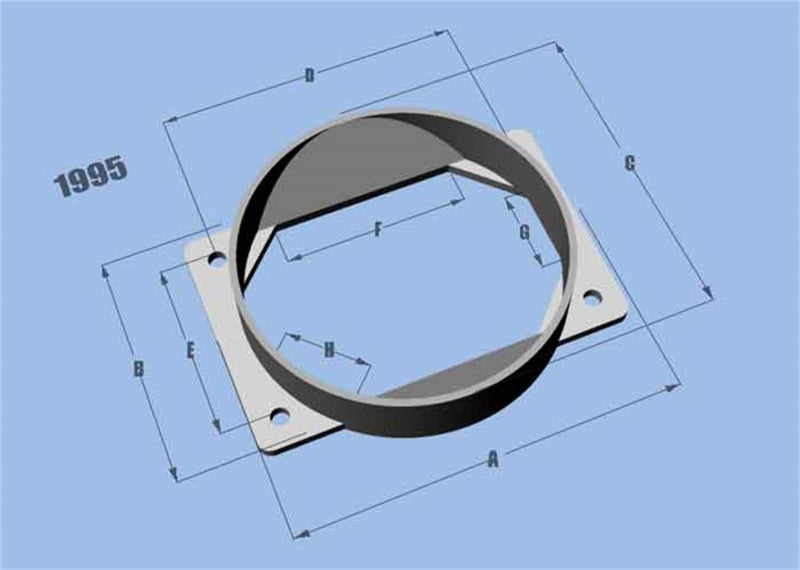 Vibrant 1995 FITS: MAF Sensor Adapter Plate for Mitsubishi applications use w/ 4.5in Inlet I.D. filters only Flanges