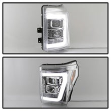 Load image into Gallery viewer, SPYDER 5084705 FITS: 11-16 Ford F-250/F-350 V2 Projector Headlights Light Bar DRL Chrome PRO-YD-FS11V2-LB-C Headlights