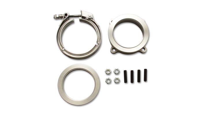 Vibrant 11742 FITS: GT Series Turbo Adapter 3in 4 Bolt to 3in V-Band Flange w/ V-Band & V-Band Clamp Fittings