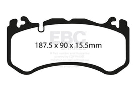 EBC DP41939R FITS: 12+ Maserati Quattroporte 3.8 Twin Turbo Yellowstuff Front Brake Pads Brake Pads Performance
