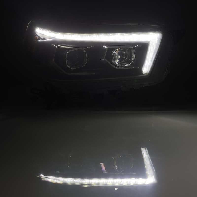 AlphaRex 880757 FITS: 10-13 Toyota 4Runner LUXX LED Proj Headlights Plank Style Black w/Seq Signal/DRL