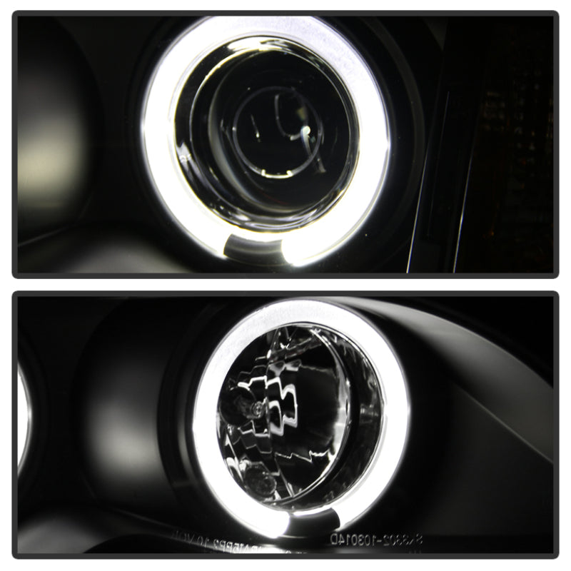 SPYDER 5042415 FITS: BMW E46 3-Series 02-05 4DR Projector Headlights 1PC LED Halo Blk PRO-YD-BMWE4602-4D-AM-BK Headlights