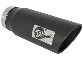 aFe 49T50601-B15 FITS: Power MACH Force-Xp 5in In x 6in Out x 15in L Bolt-On 409 SS Exhaust Tip Black Catback