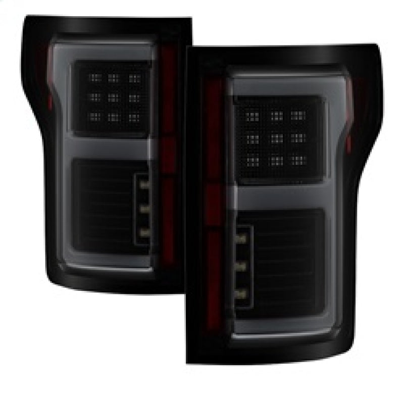 SPYDER 5085337 FITS: 15-17 Ford F-150 LED Tail Lights (w/Blind Spot) Black Smoke (ALT-YD-FF15015BS-LBLED-BSM) Tail Lights