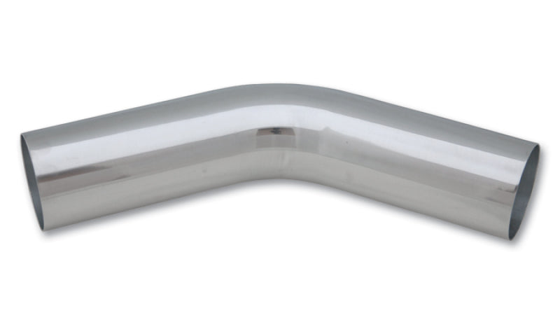 Vibrant 2880 FITS: 2.75in O.D. Universal Aluminum Tubing (45 degree bend) Polished Aluminum Tubing