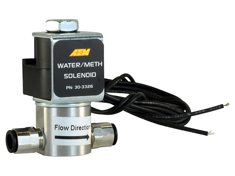 AEM 30-3326 FITS: Water/Methanol Injection System High-Flow Low-Current WMI Solenoid 200PSI 1/8in-27NPT In/Out Water Meth Kits
