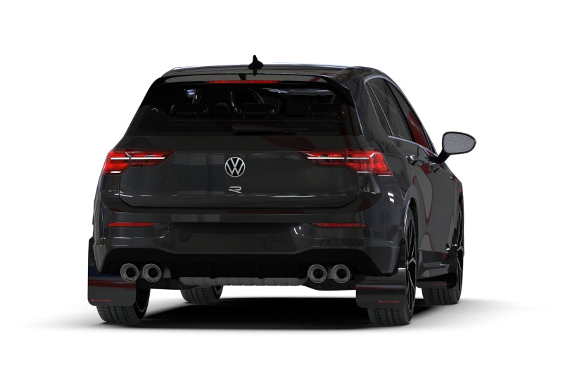 Rally Armor MF80-UR-BLK/GRY FITS: 2022 MK8 Volkswagen Golf GTI/R Black UR Mud Flap w/ Gray Logo Mud Flaps