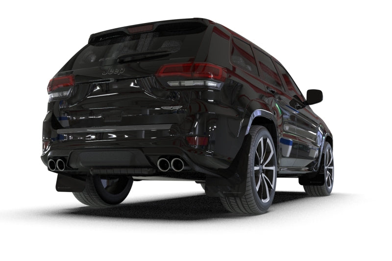 Rally Armor MF134-UR-BLK-MBK FITS: 18-22 Jeep Grand Cherokee SRT Trackhawk Black UR Mud Flap Metallic Black Logo Mud Flaps