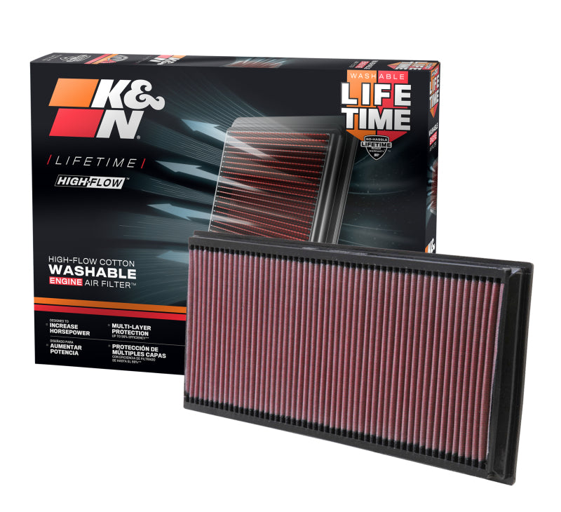 K&N Engineering 33-2857 FITS:K&N 06-09 L.R. Range Rover / 02-10 VW Touareg / 02-09 Porche Cayenne Drop In Air Filter Air Filters Drop In