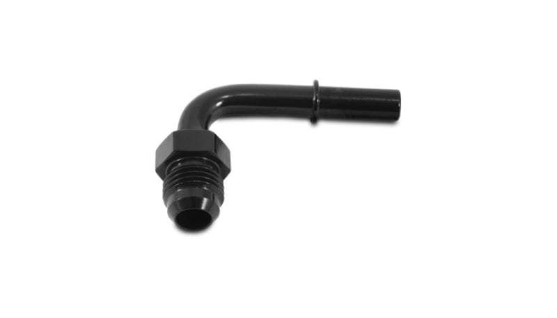 Vibrant 16877 FITS: 90 Degree Aluminum AN to Male Quick Connect Fitting -8AN 0.375in Barb Size Fittings